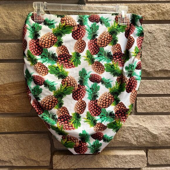 Forever 21 Plus High Waisted Pineapple Print Skirted Swim Bottoms 0x NWT - Picture 2 of 7